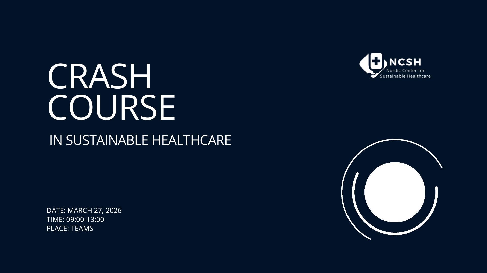 Crash Course in Sustainable Healthcare